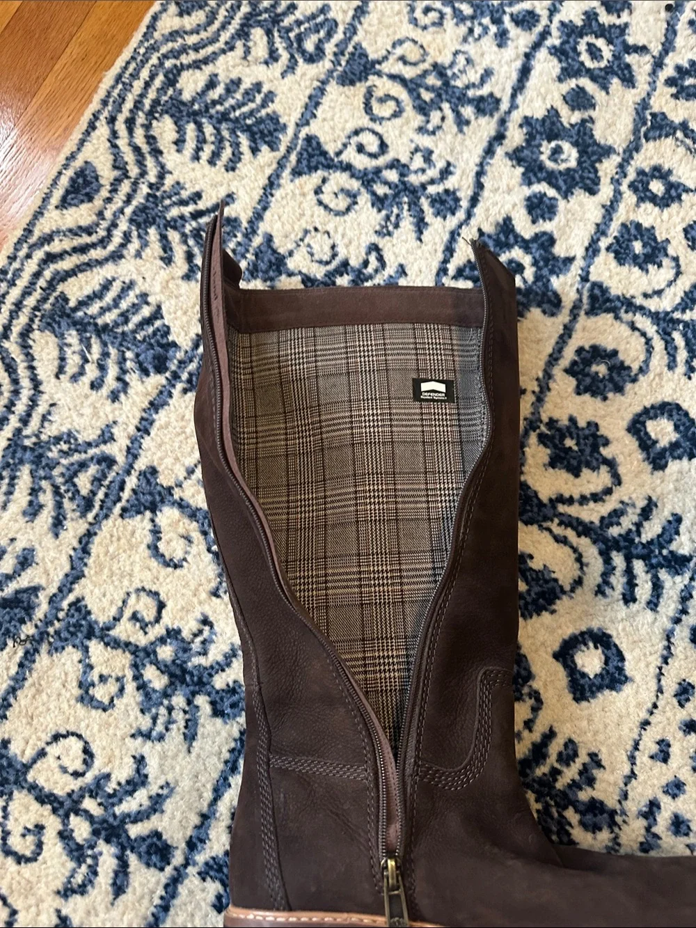 Timberland Courmayeur Dark Brown Suede Knee-High Lug Sole Boots